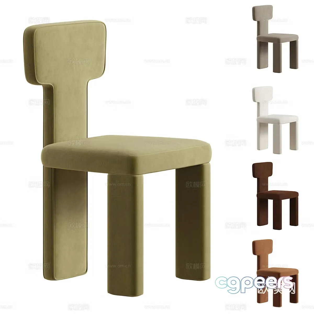 New Chinese Teo dining chair 3d model