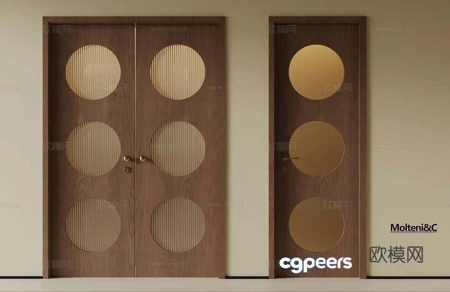 Double door Single door 3D model