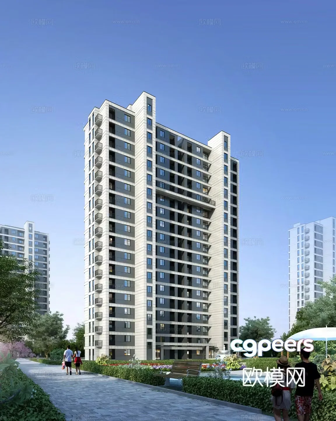 High -level residential appearance 3D model