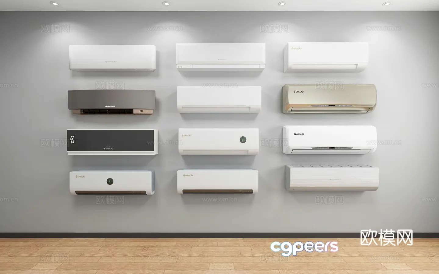 Modern Air Conditioning Units 3D Model – 15987 – VRAY Render