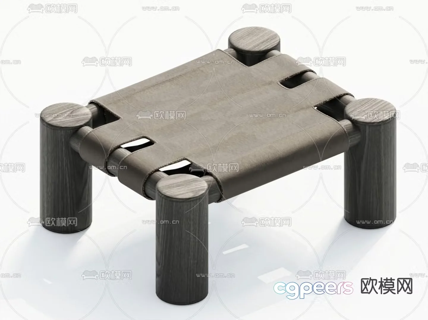 Wasabi stool shoe changing stool stool stool 3d model