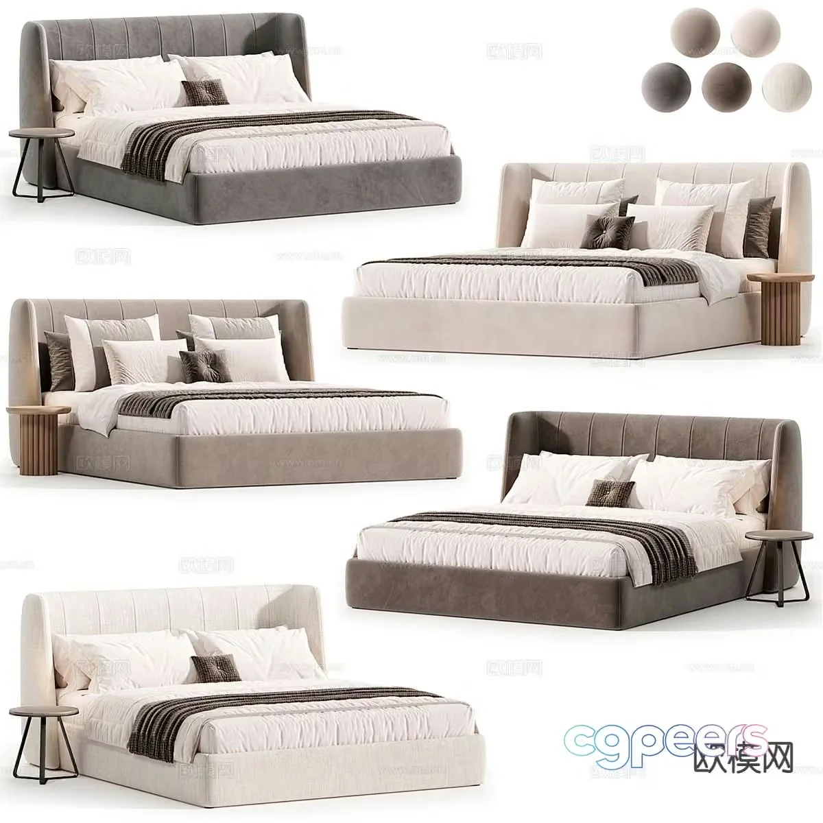 Bonaldo double bed 3d model