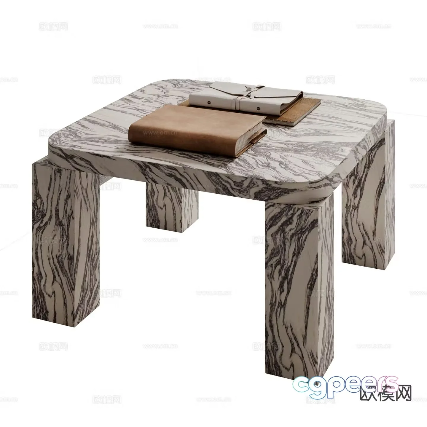 Modern coffee table marble coffee table 3d model