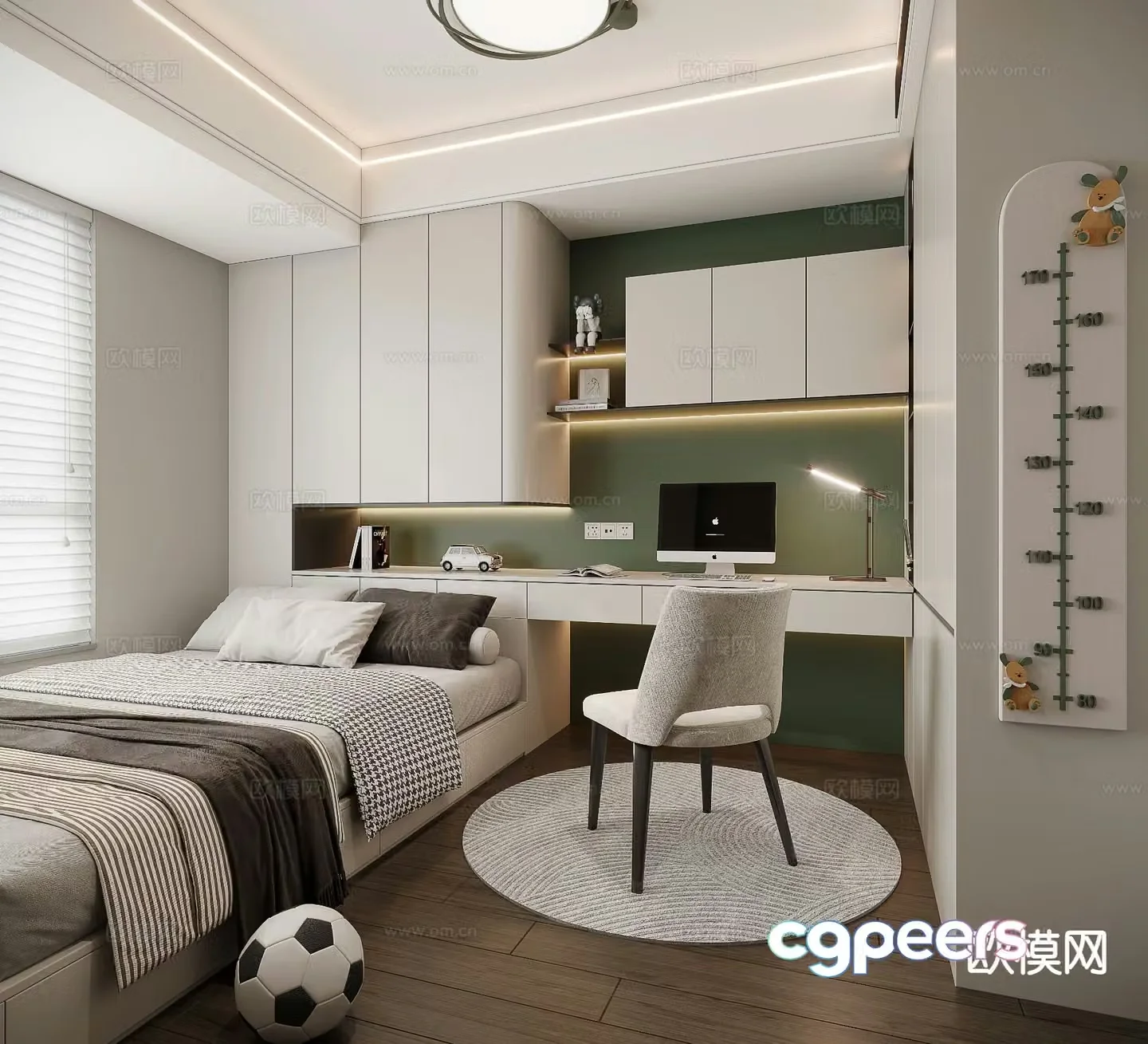 Modern tatami bedroom 3d model
