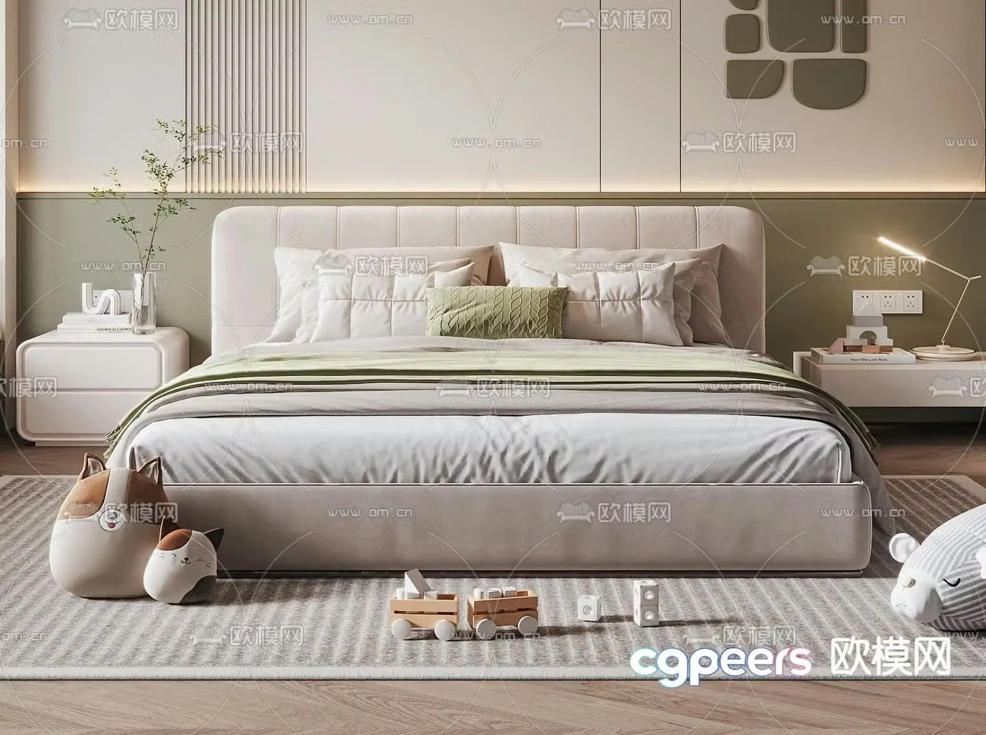 Modern children’s bed 3d model