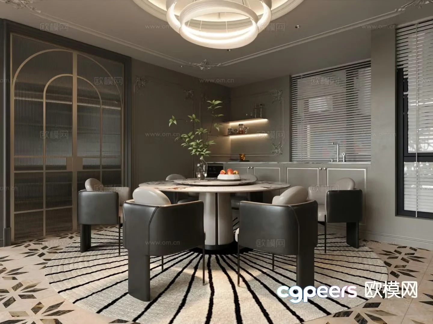 Modern restaurant 3d model