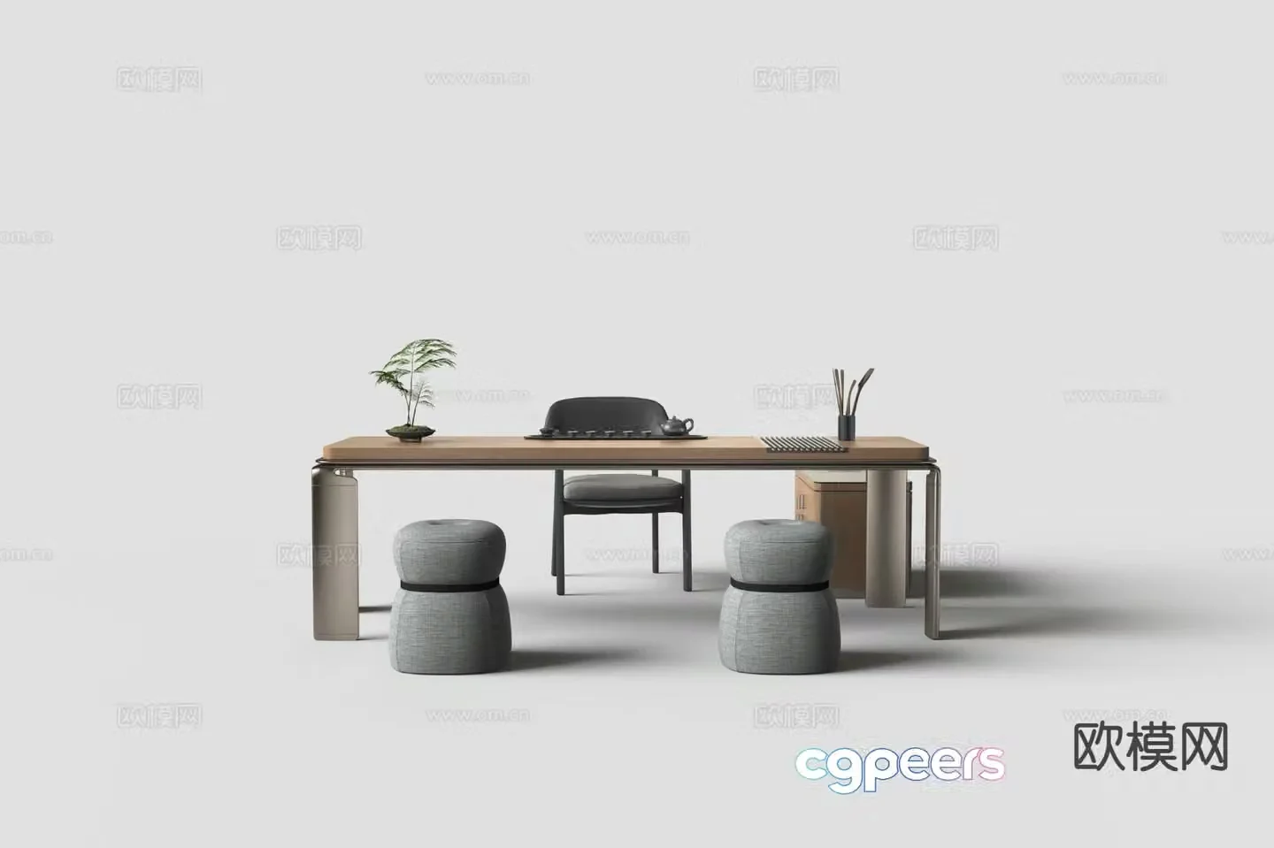 Modern tea table 3d model
