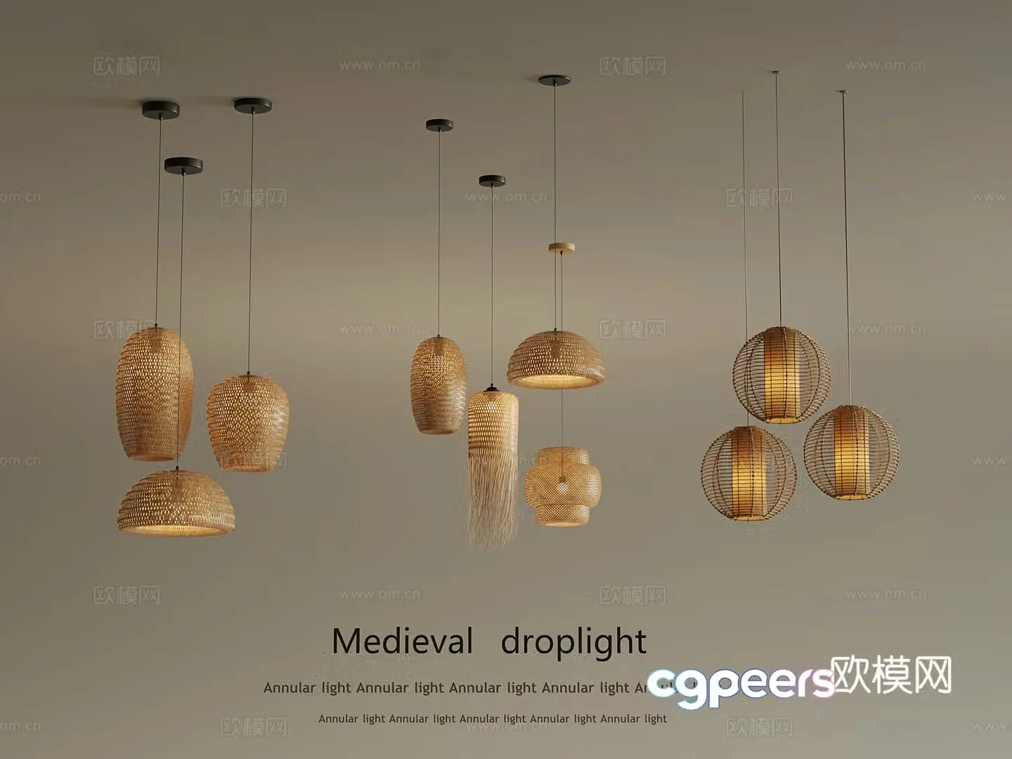Wasabi wind chandelier 3d model