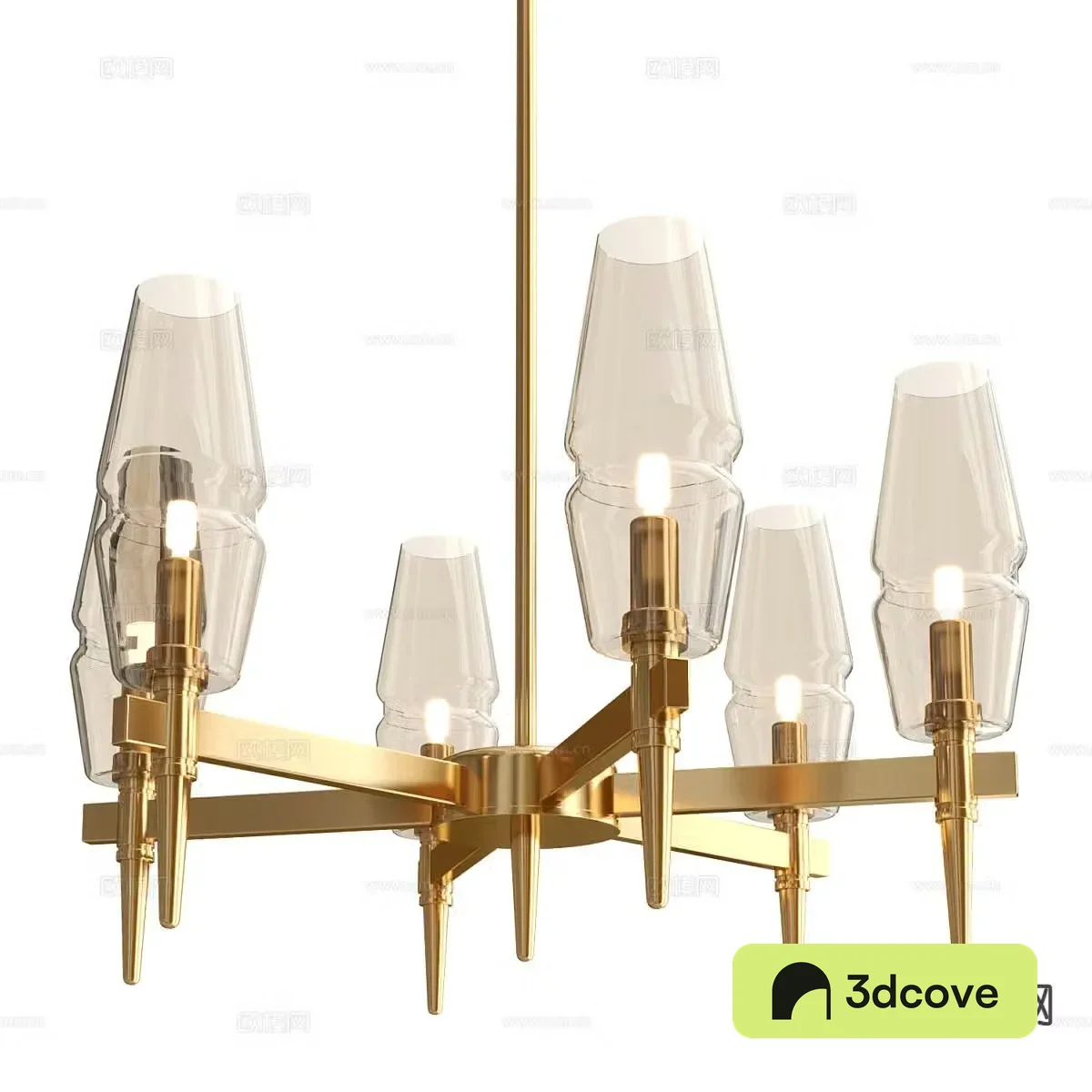 Light luxury multi-head chandelier