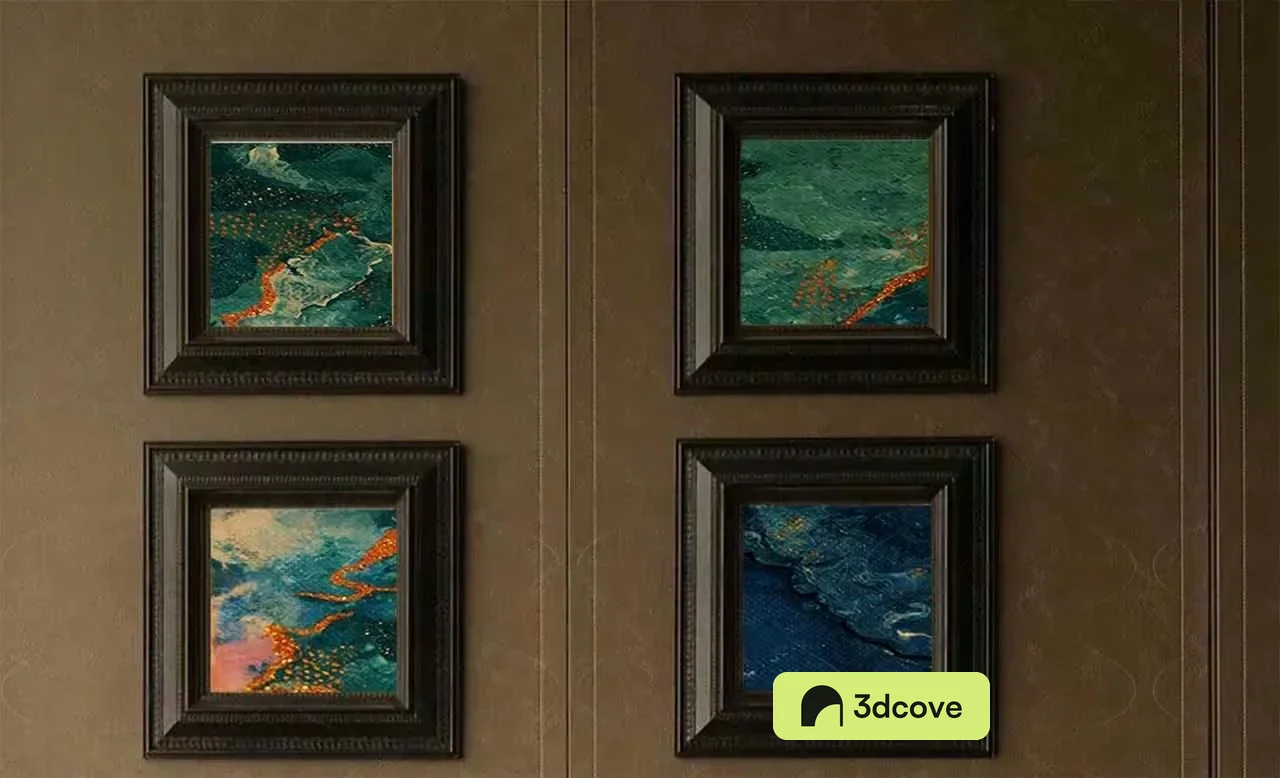 Four Framed Paintings