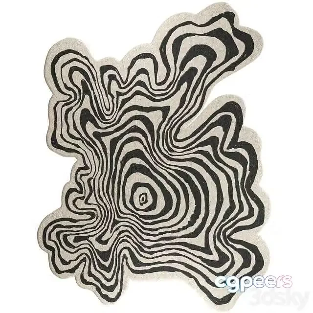 3ds Max Free – Naz Carpet Irregular Shaped Throw Rug