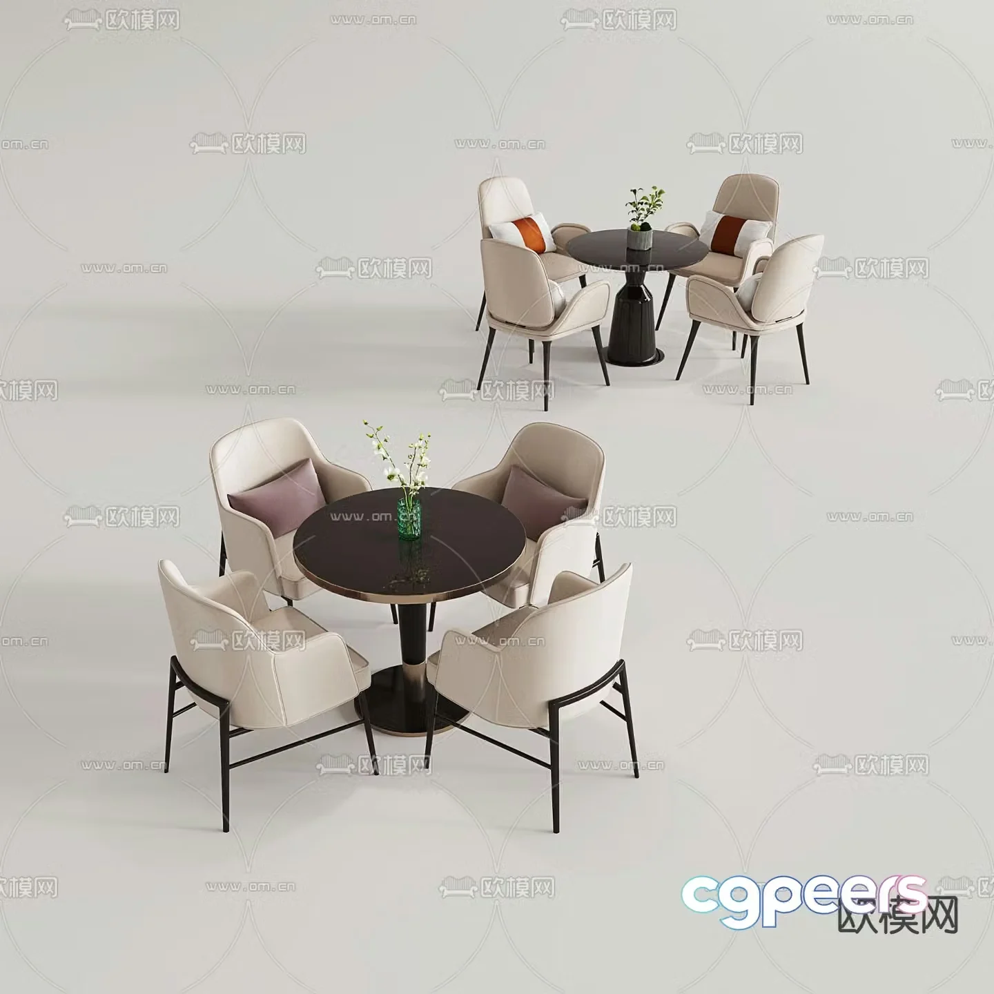 Leisure tables and chairs Negotiation tables and chairs 3d model
