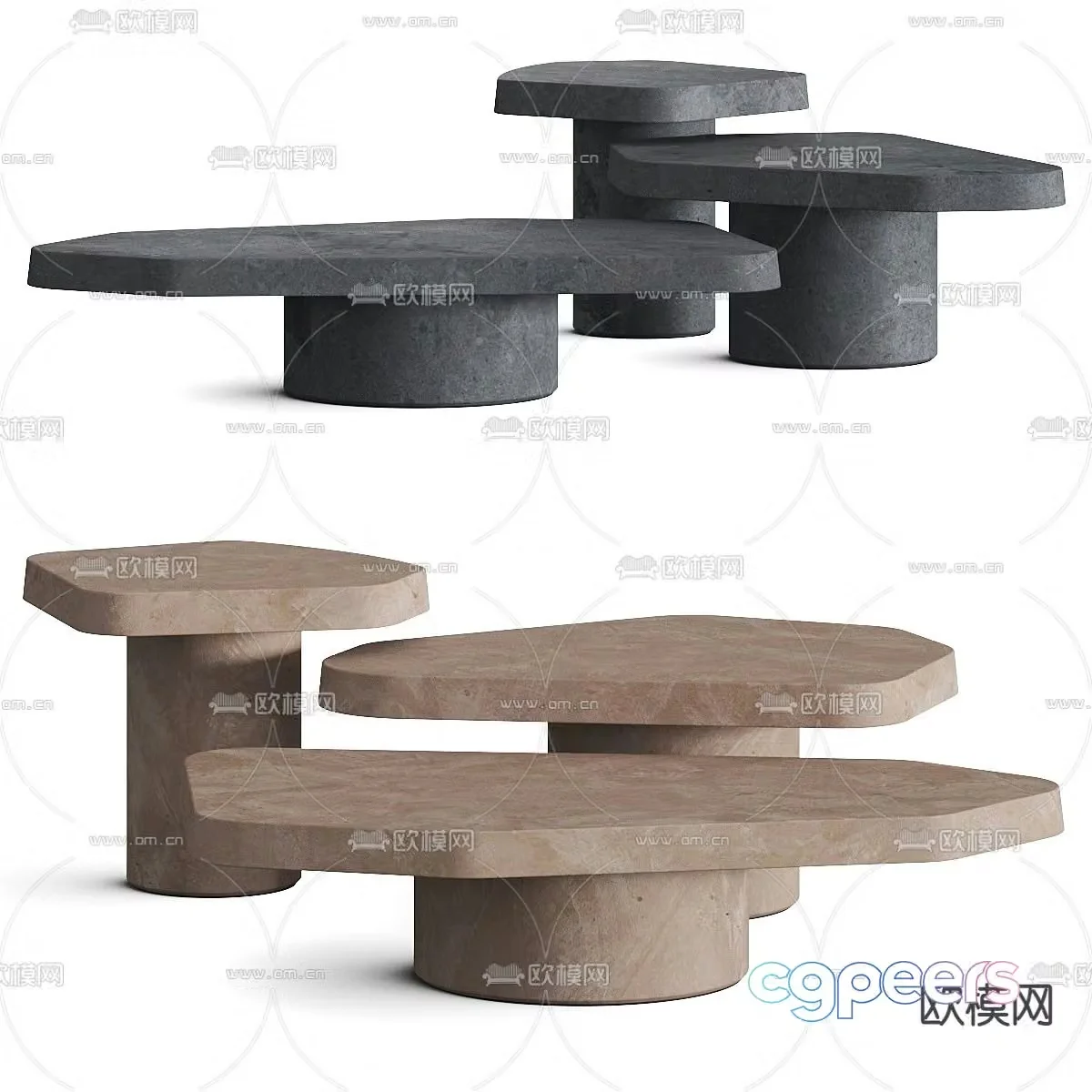 Baxter wabi-sabi style coffee table 3d model