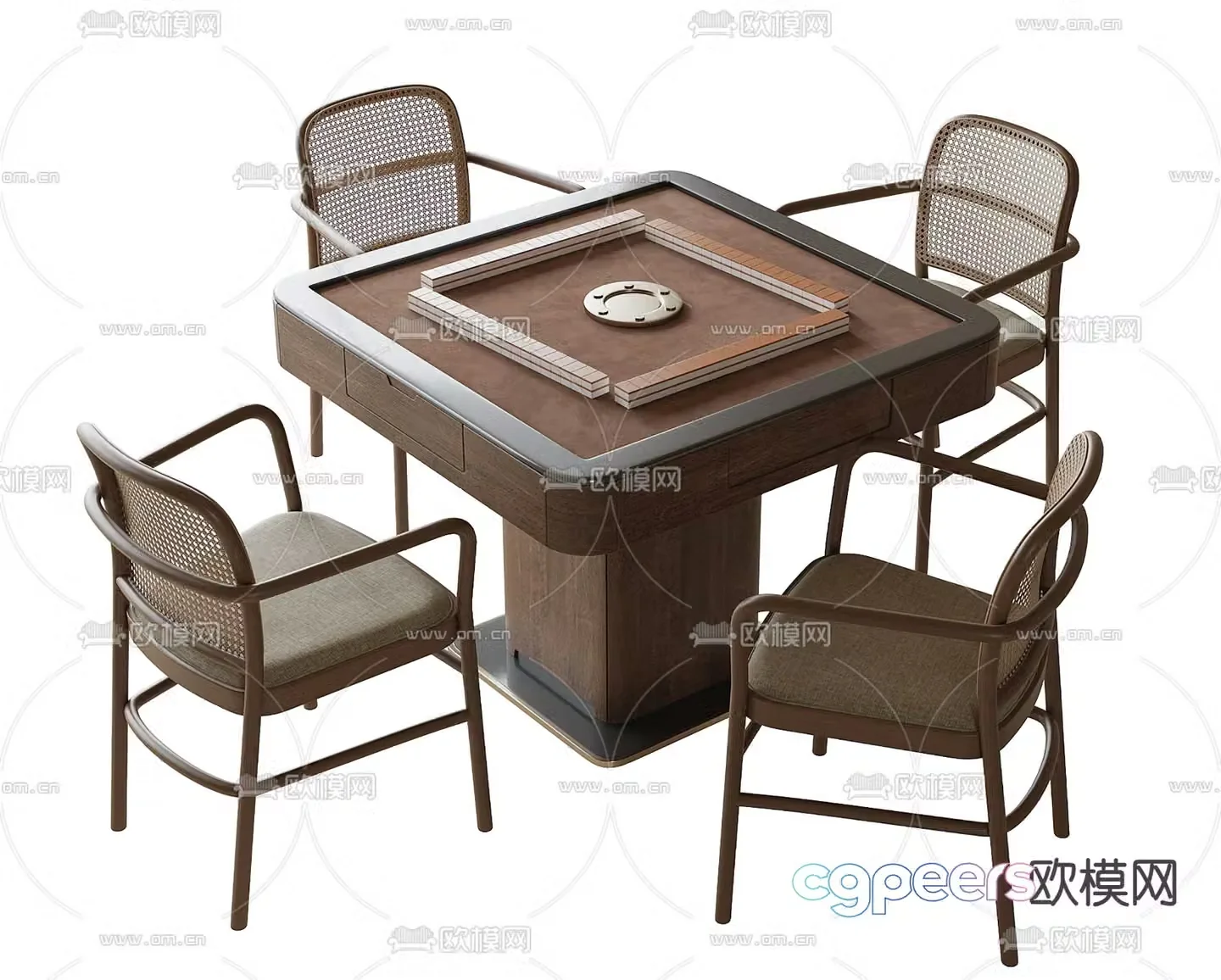 New Chinese style mahjong table 3d model