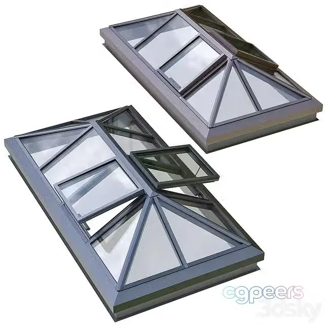 3ds Max Free – skylight dormer skylight second light on a flat roof