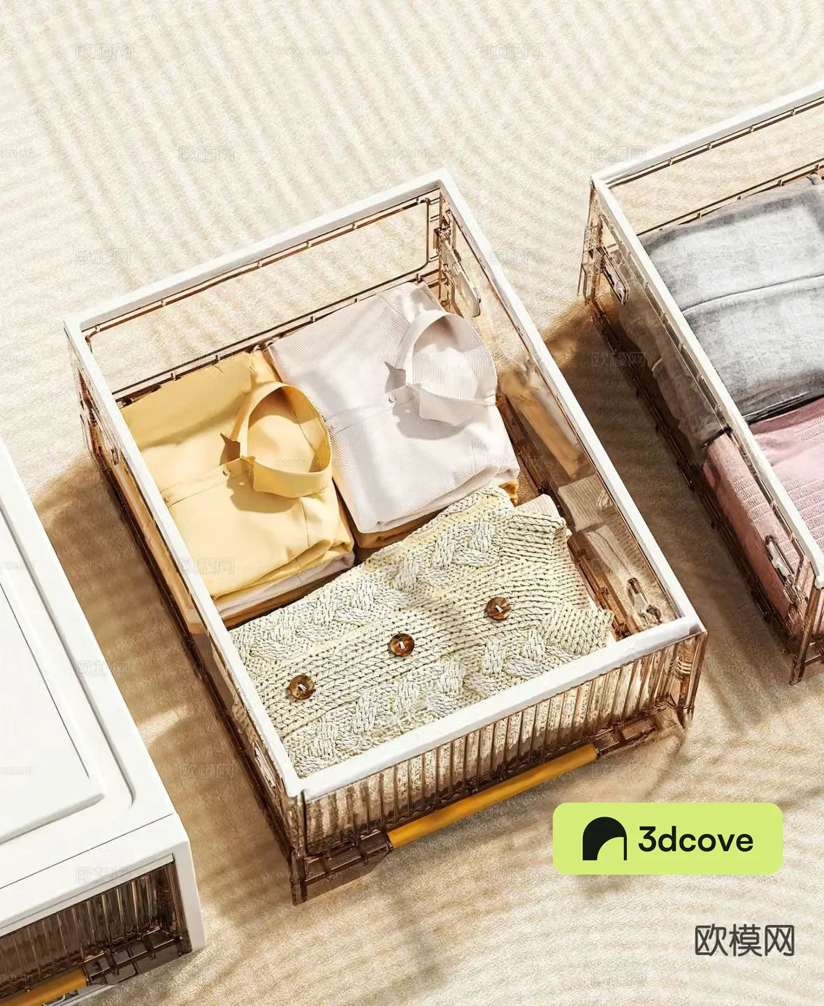 Box folding drawer storage box
