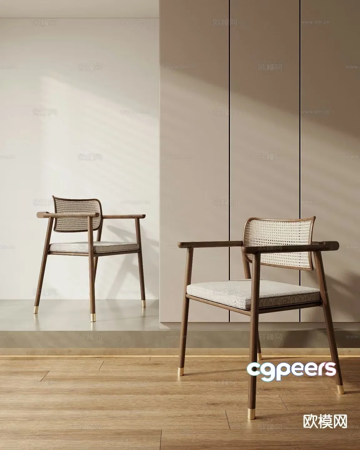 New Chinese style chair dining chair 3d model