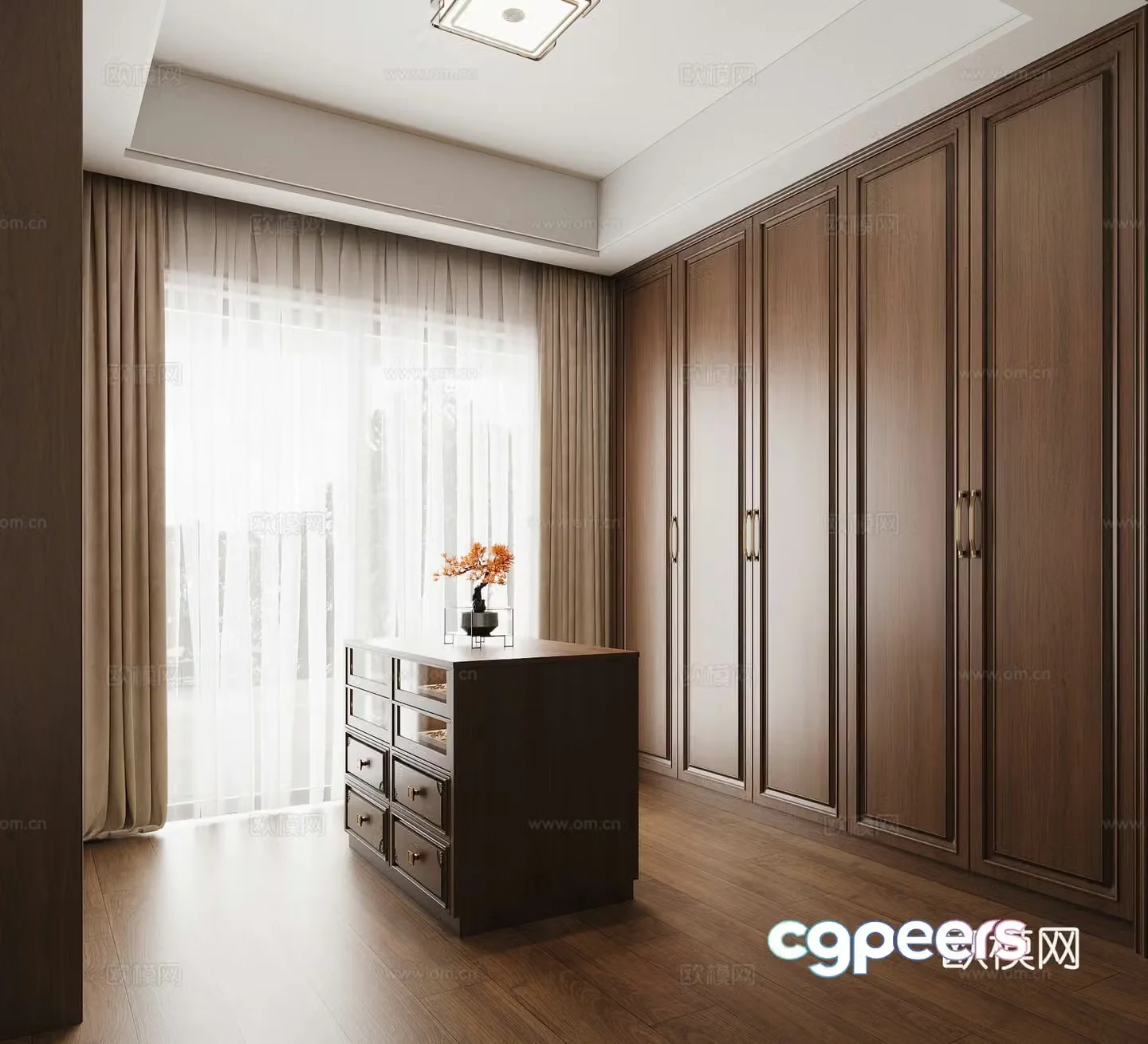 New Chinese style cloakroom 3D model
