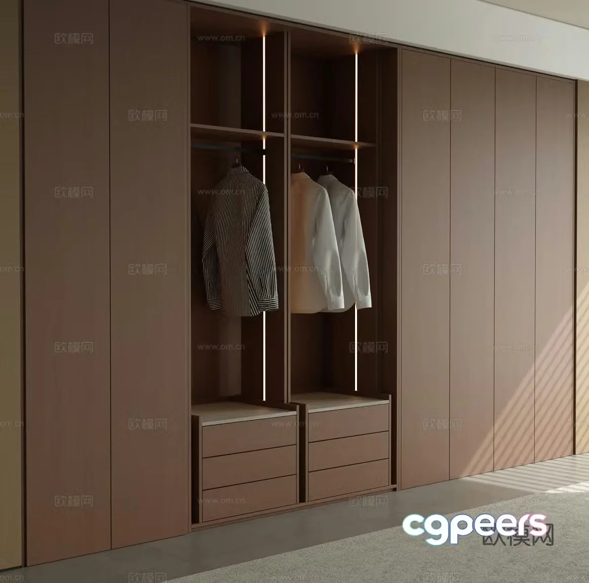 modern wardrobe wardrobe 3d model