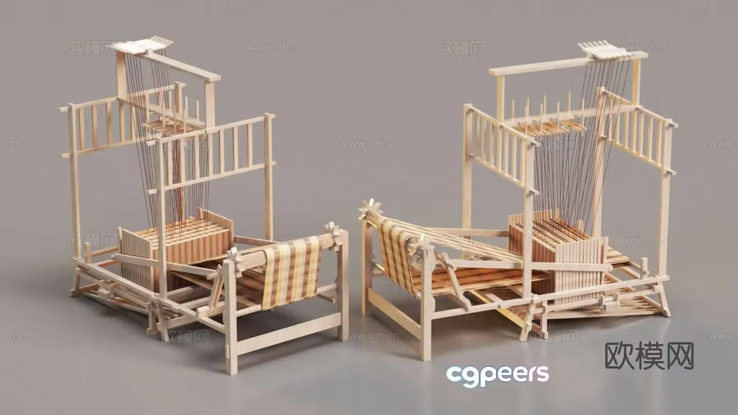 Textile loom 3d model