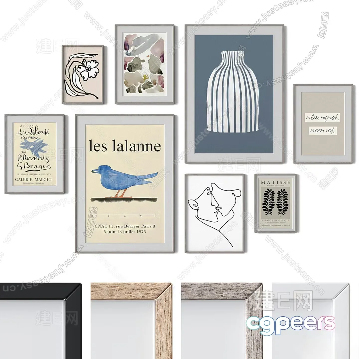 Modern Picture Frames 3D Model – 15984 – VRAY Render