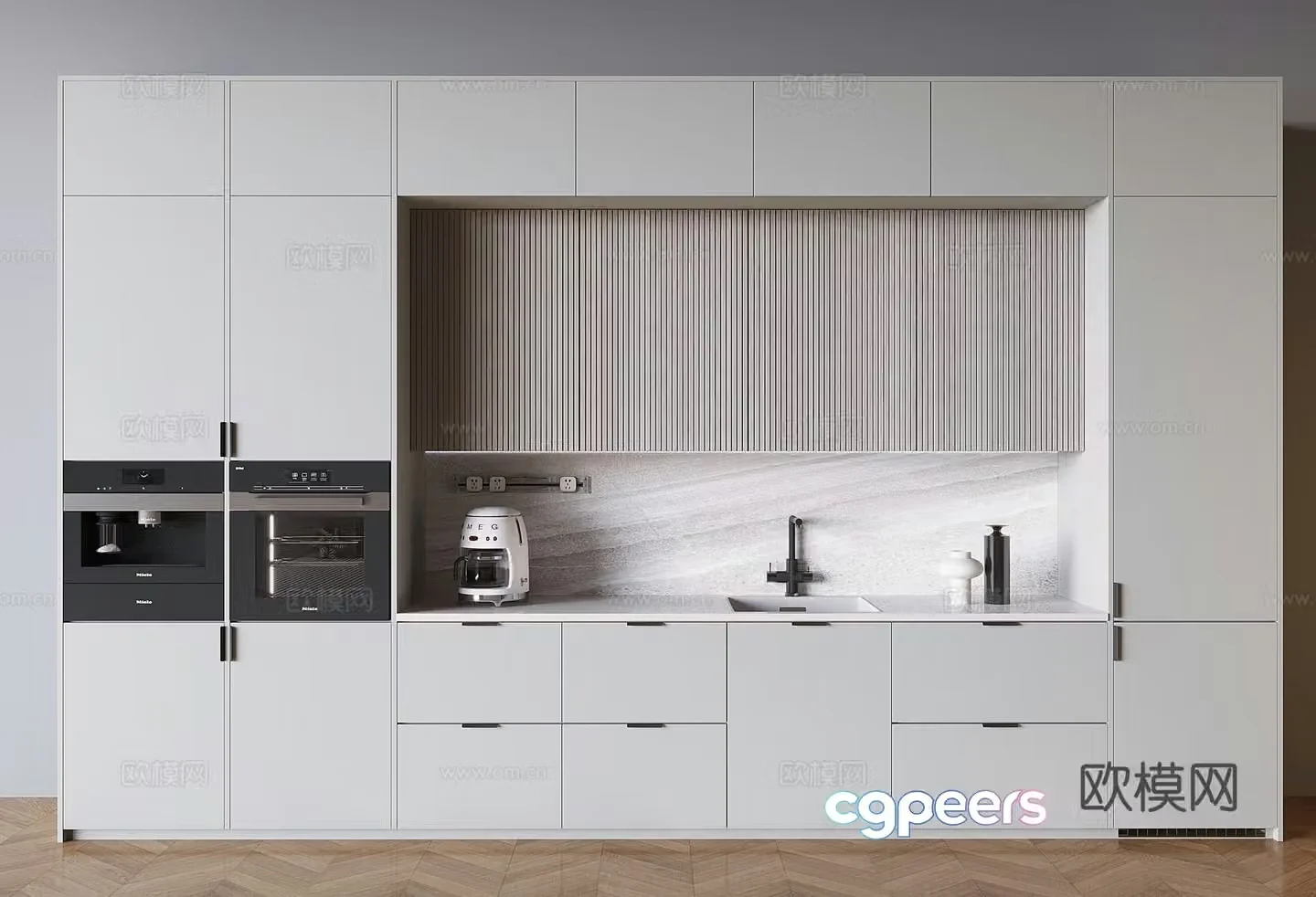 Modern all-in-one sideboard 3D model