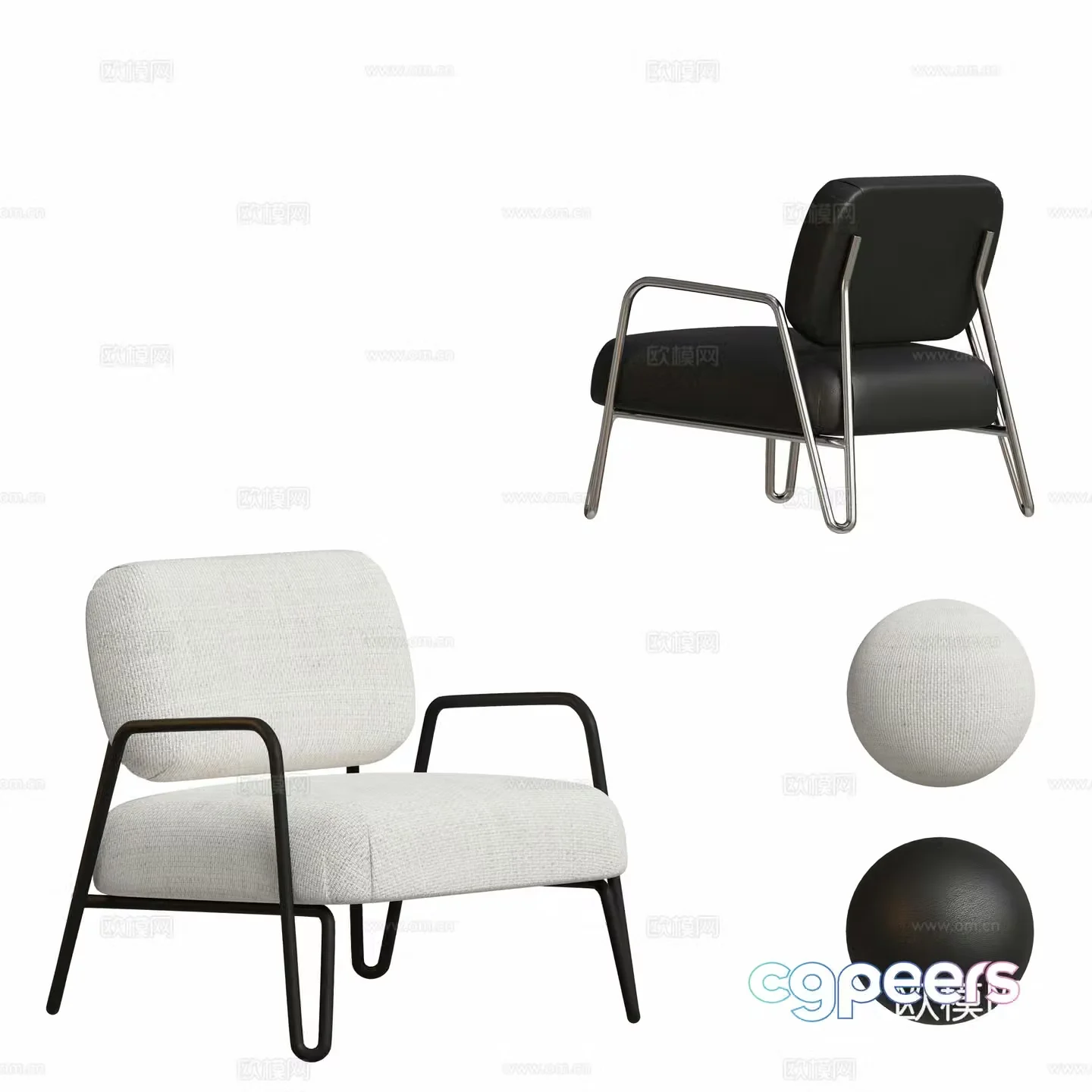 Modern lounge chair 3d model
