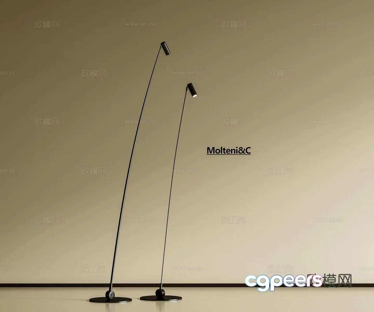 Fishing lamp Modern simple floor lamp Modern Italian floor lamp Italian metal floor lamp Mi3d model