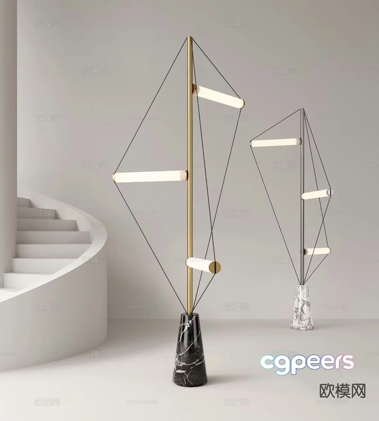 Modern floor lamp 3d model