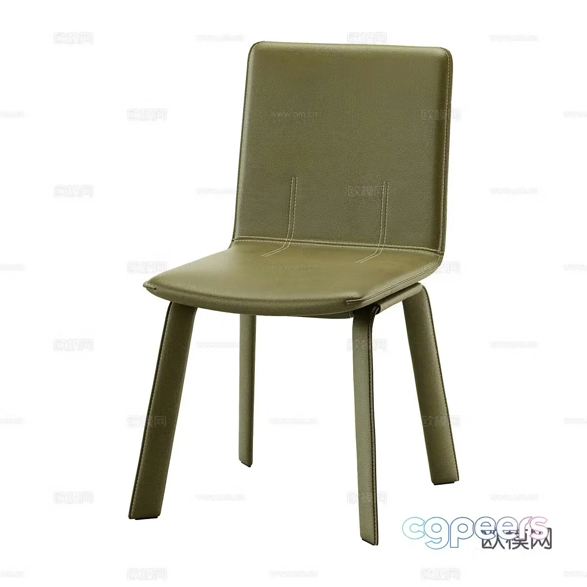 Modern chair single chair dining chair 3d model