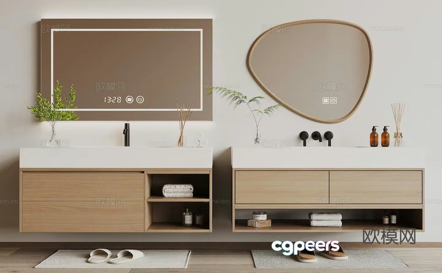 Modern bathroom cabinet 3d model