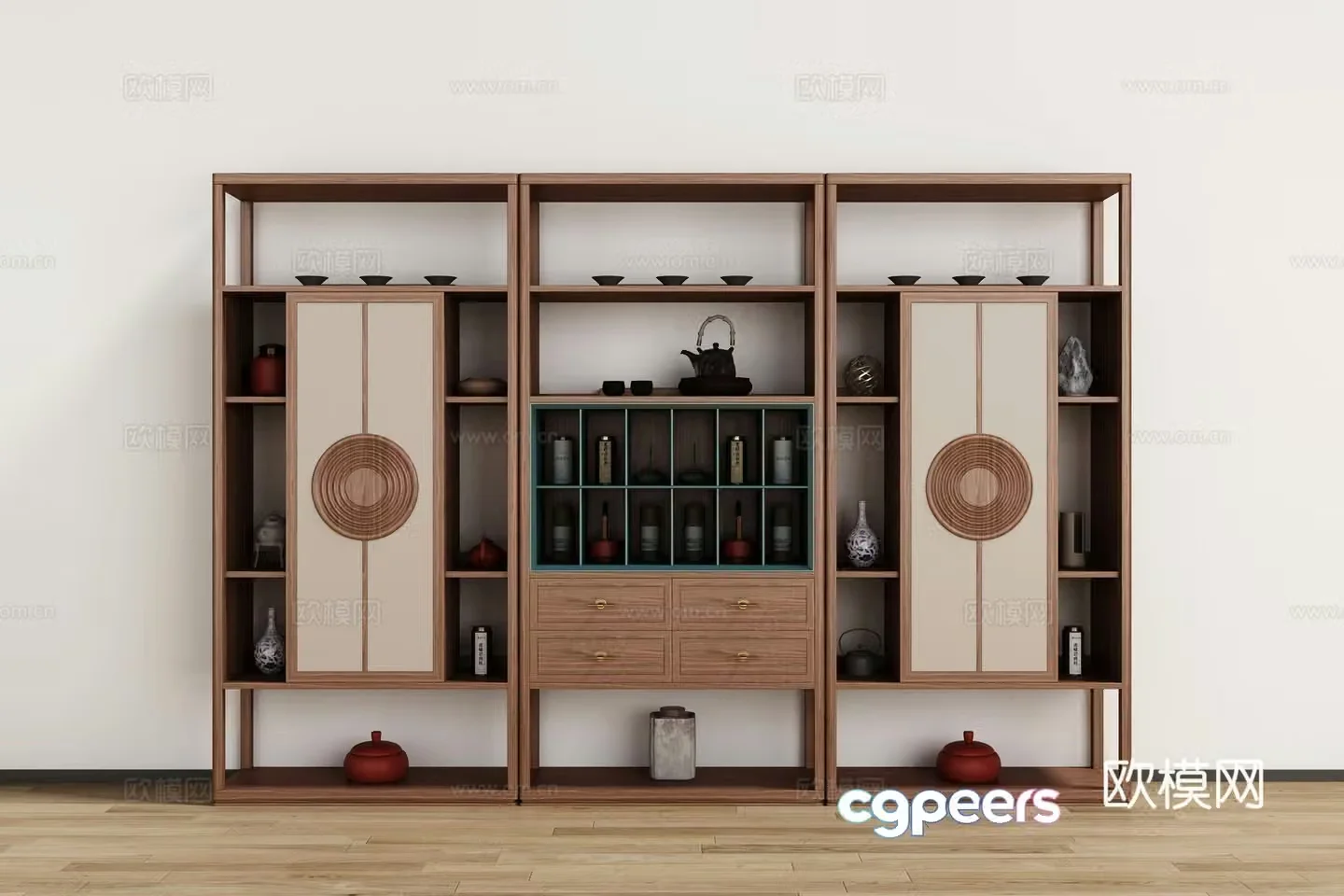 New Chinese tea cabinet 3D model