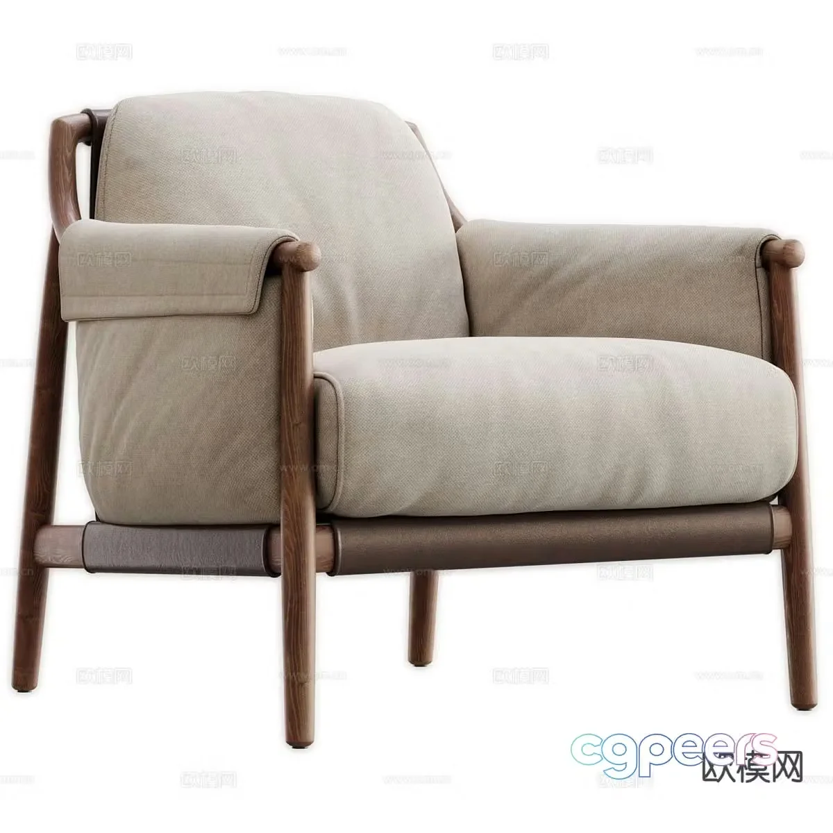 Modern single sofa 3d model