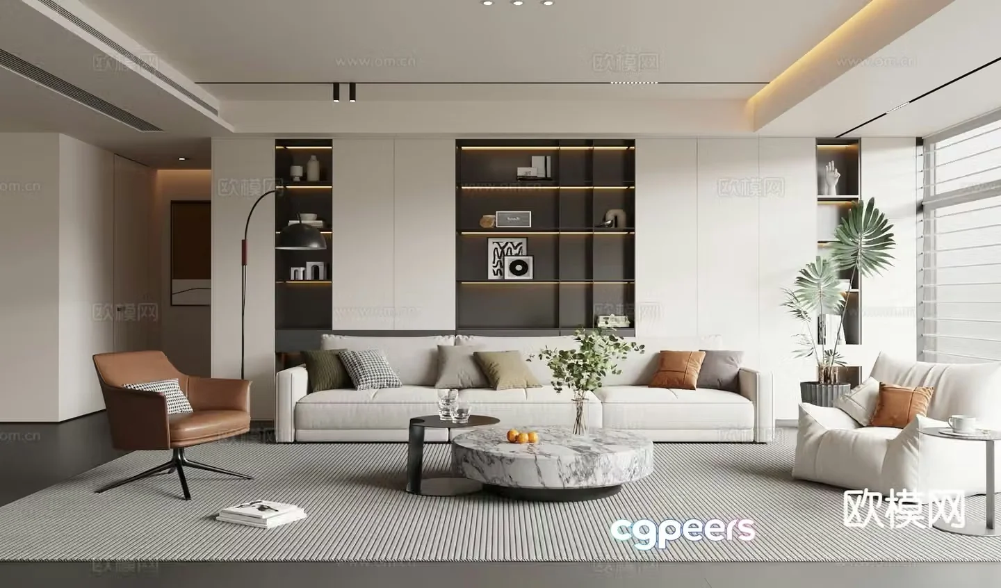 Modern living room 3d model