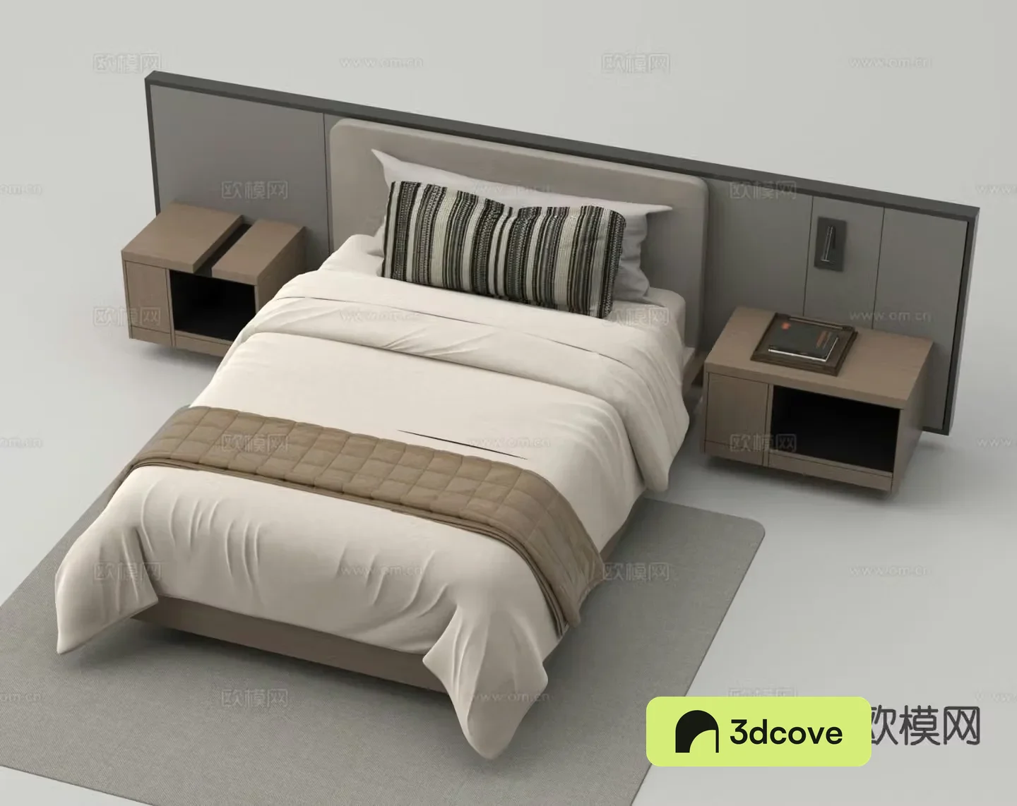 Modern double bed hotel room bed standard room bed