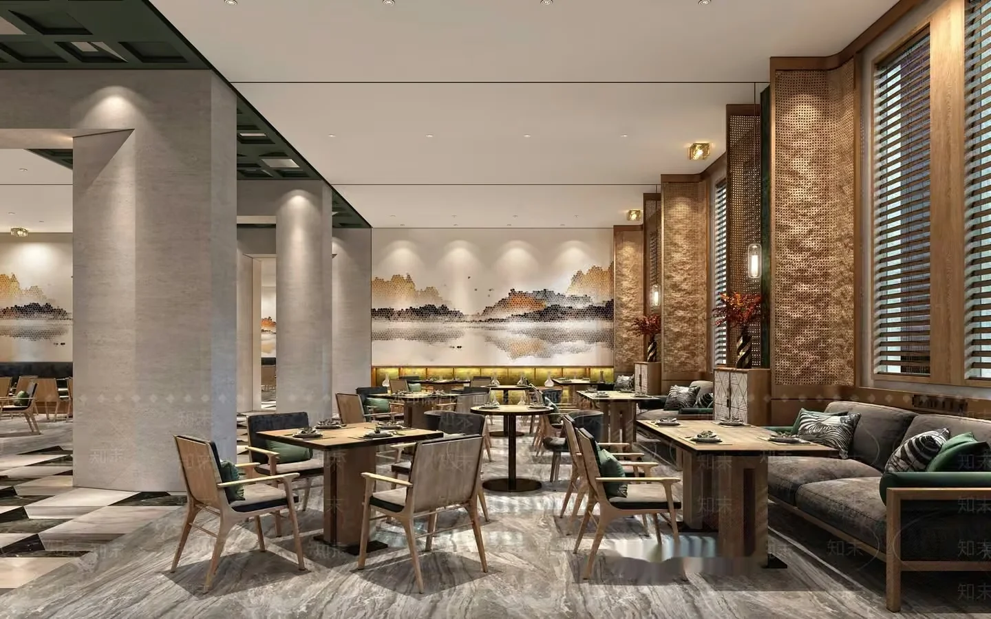 Modern Dining Room 3D Model – 4317 – VRAY Render