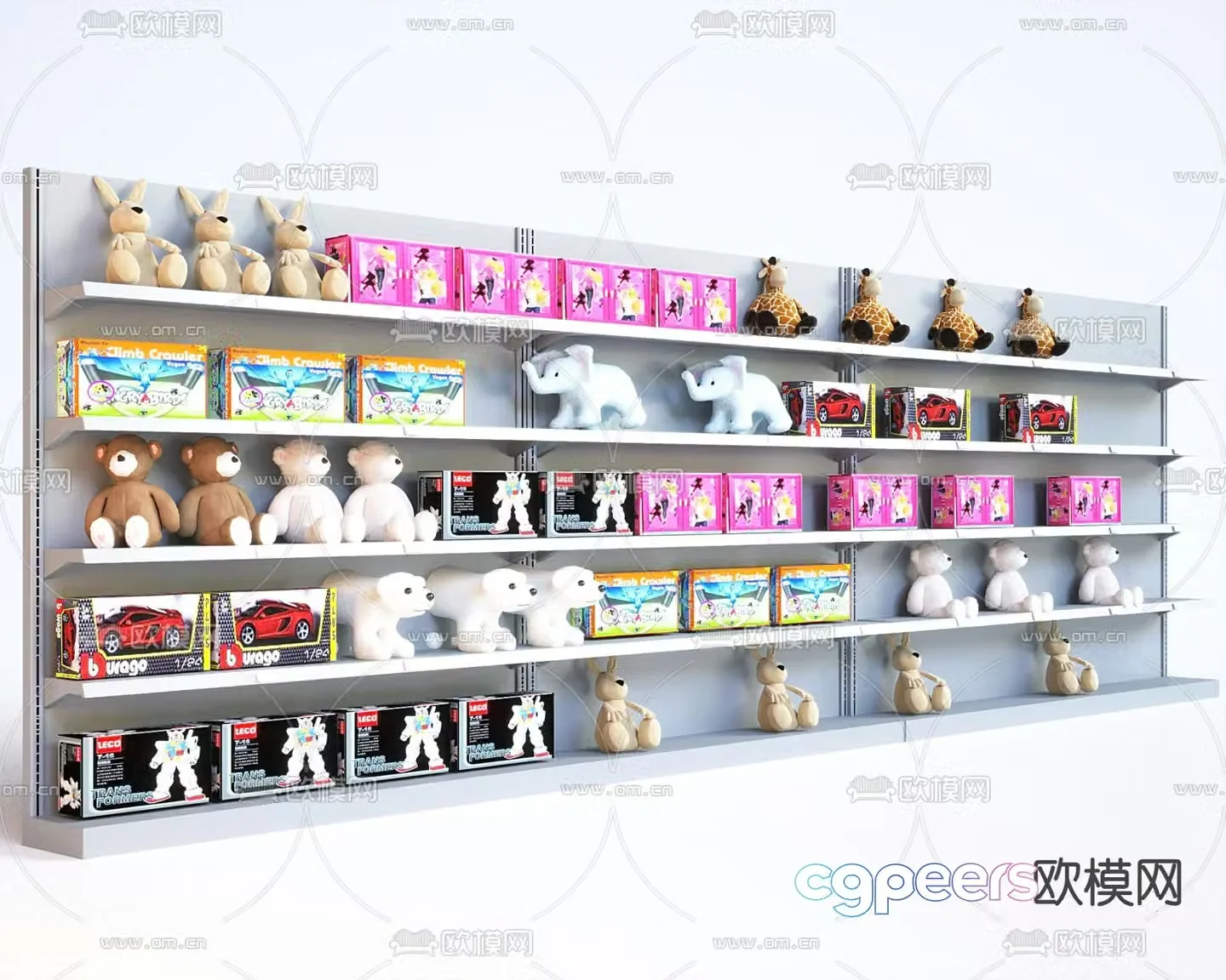 Plush toy doll building blocks 3d model