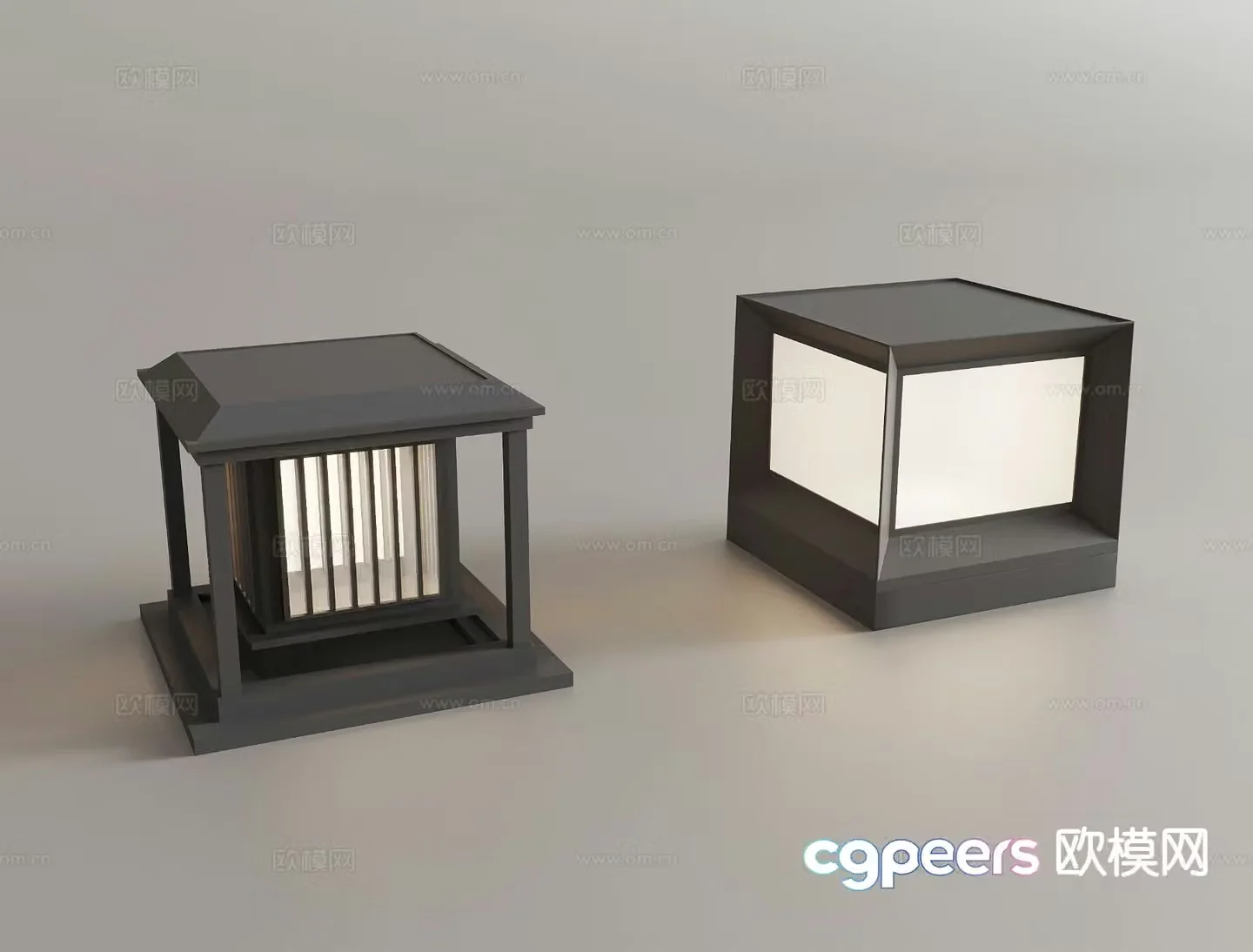 New Chinese style outdoor lamp garden lamp lawn lamp 3d model