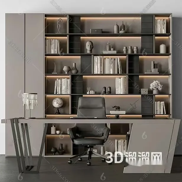 Modern Office Space 3D Model – 4559 – VRAY Render