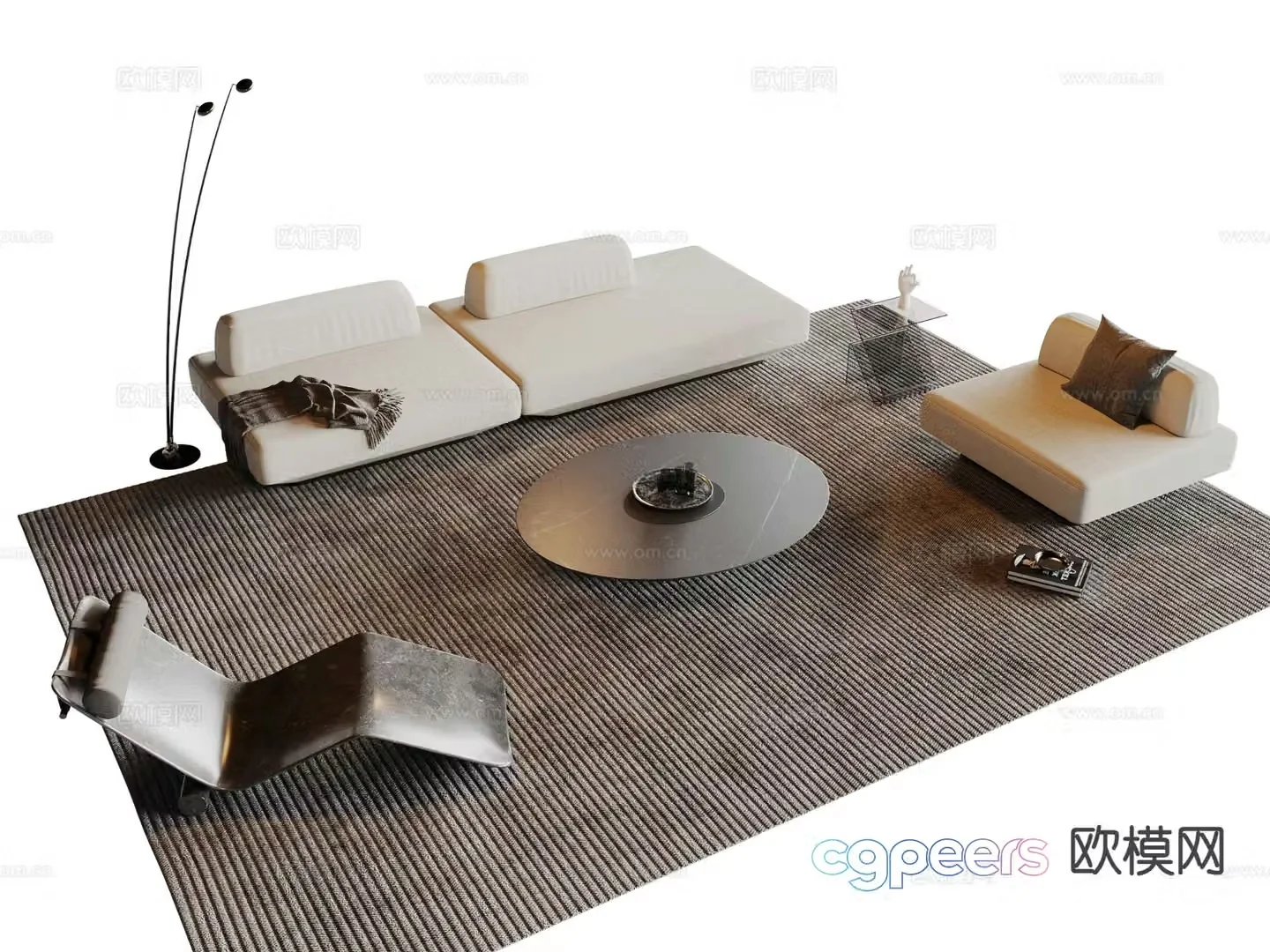 Italian sofa combination 3d model