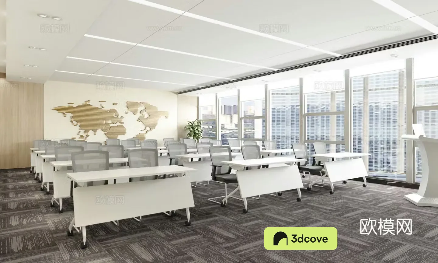 Modern conference room Training room Multifunctional room Classroom