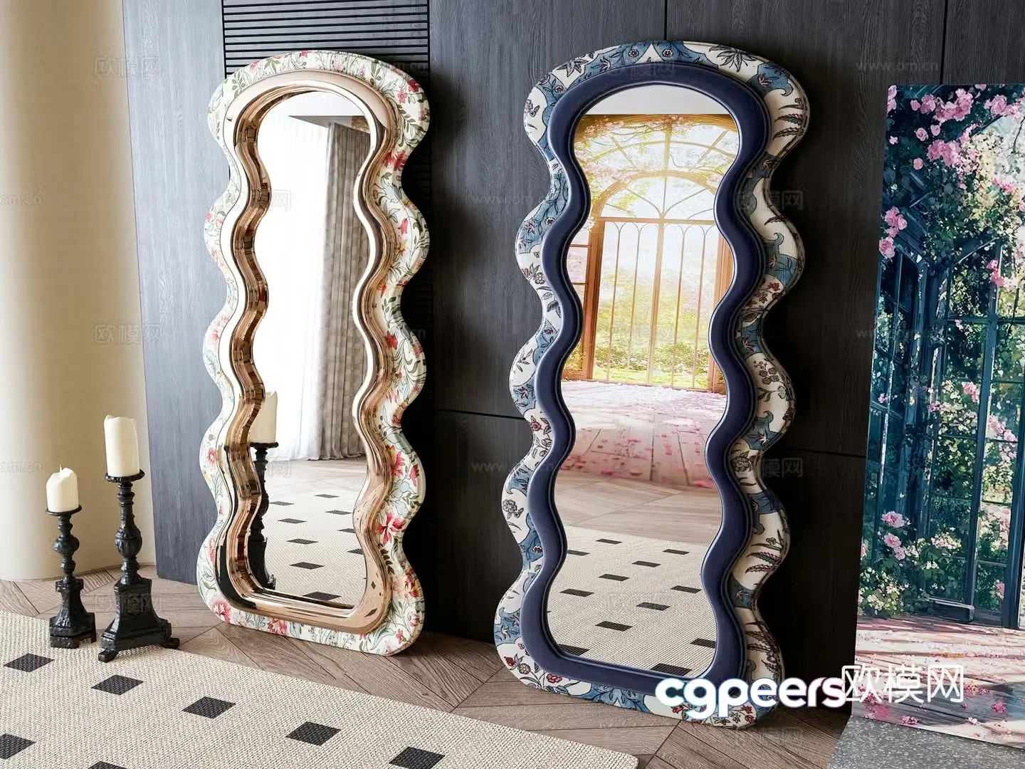 French dressing mirror 3d model