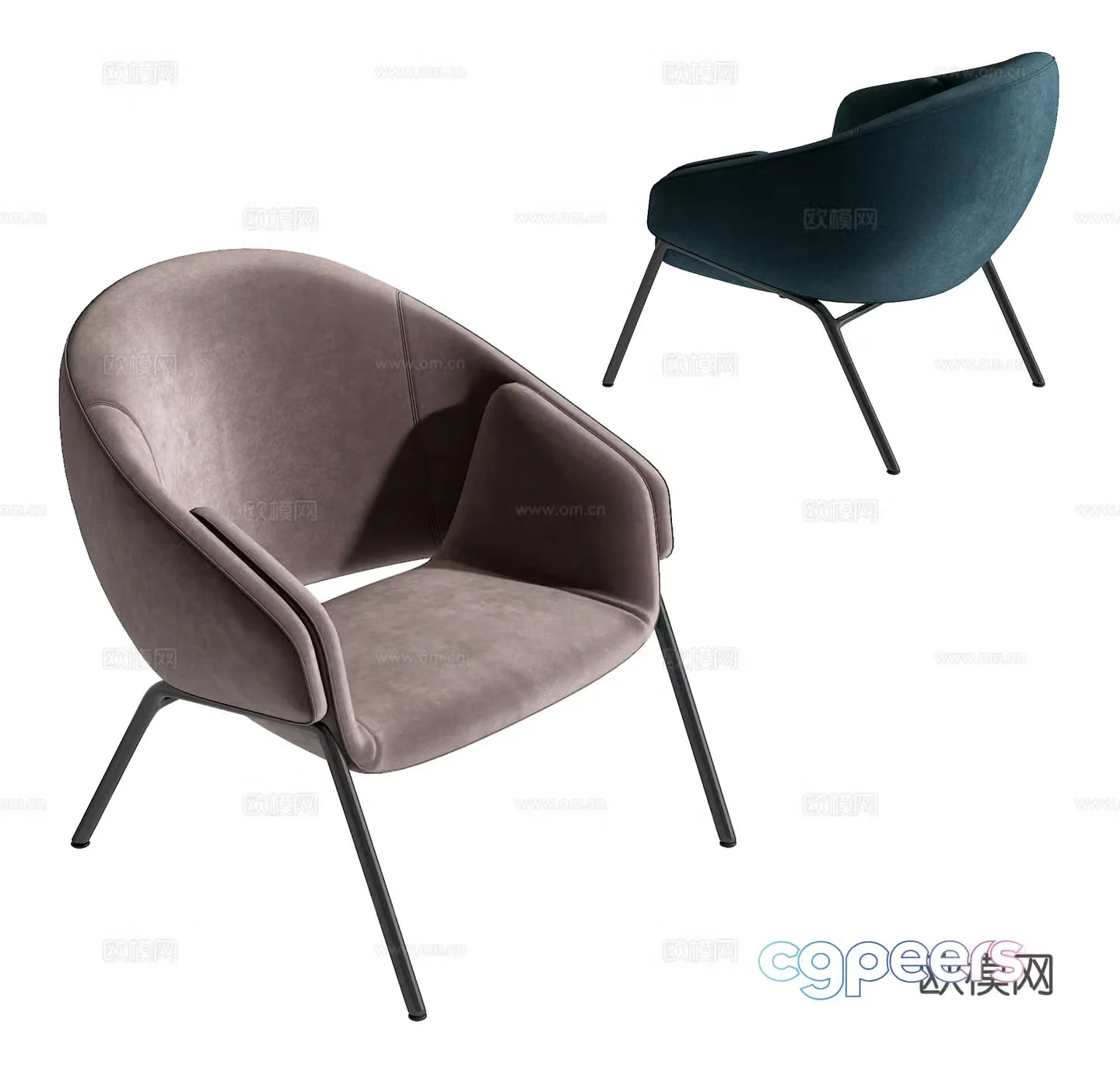 Modern single chair 3d model