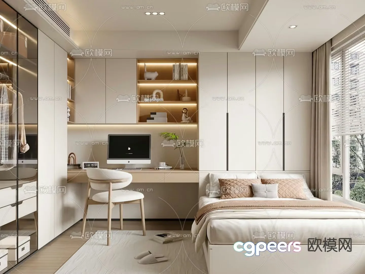 Tatami bedroom second bedroom 3D model