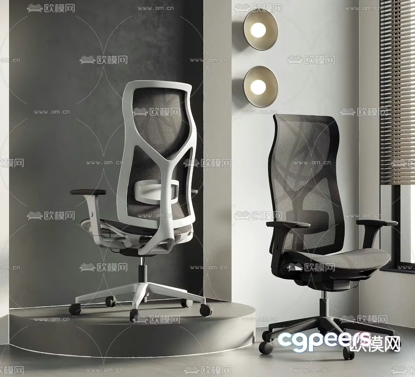 Office chair staff chair executive chair 3d model