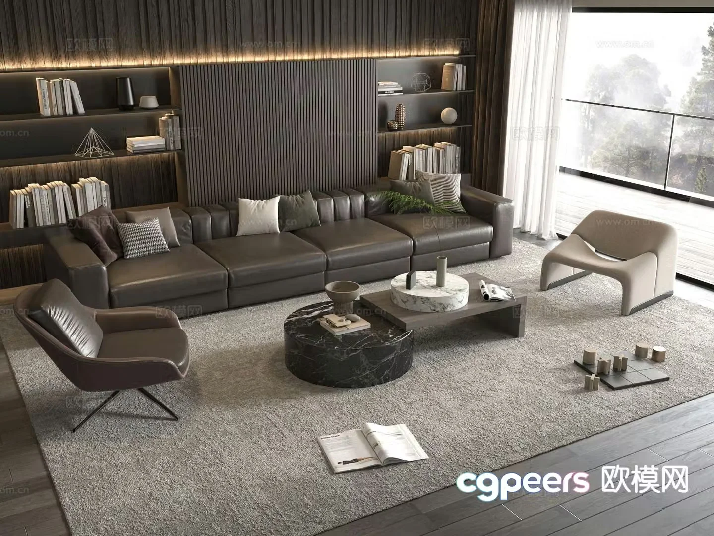 Italian sectional sofa 3d model