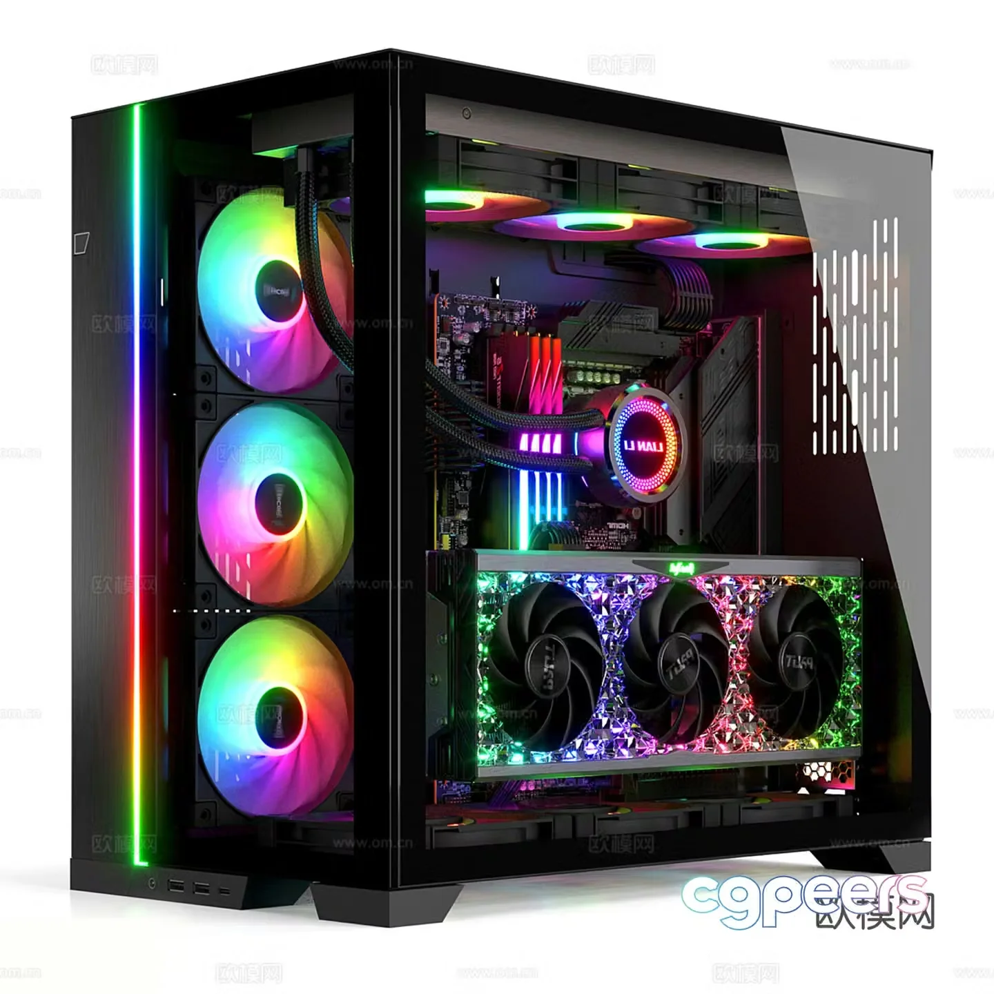 Modern computer host 3d model