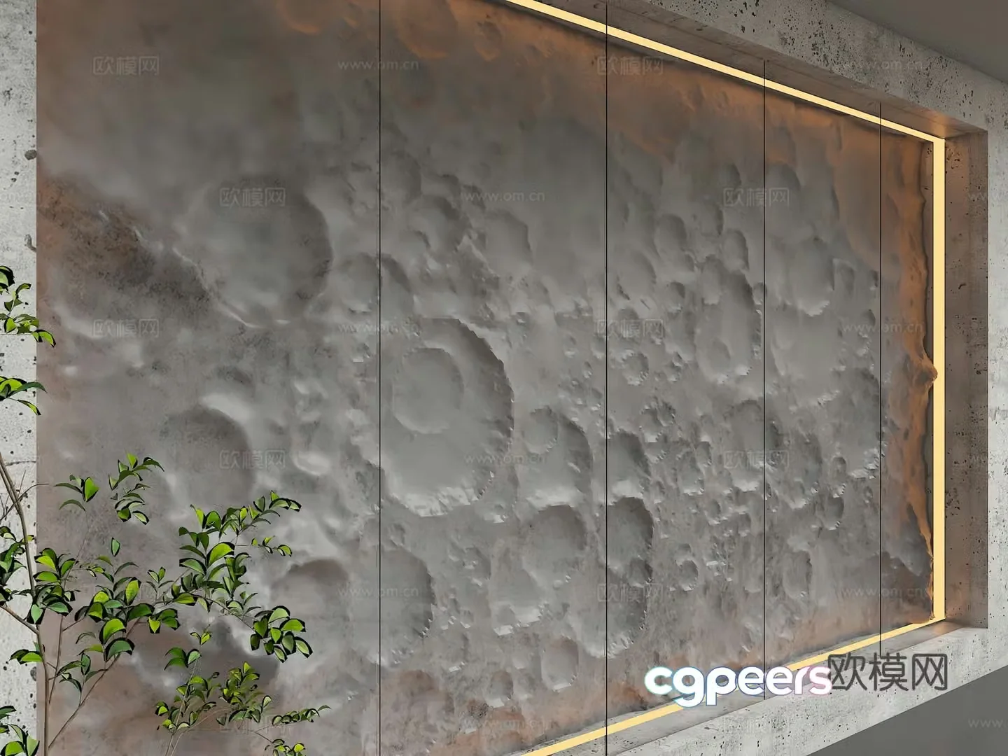 Modern background wall 3d model