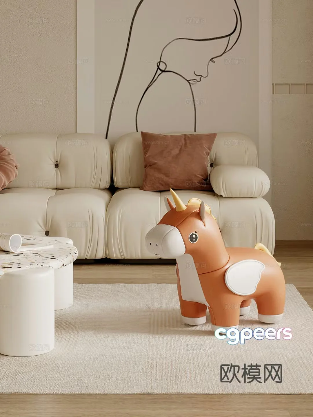 Children’s Chair Modern Children’s Chair Children’s Stool 3D Model