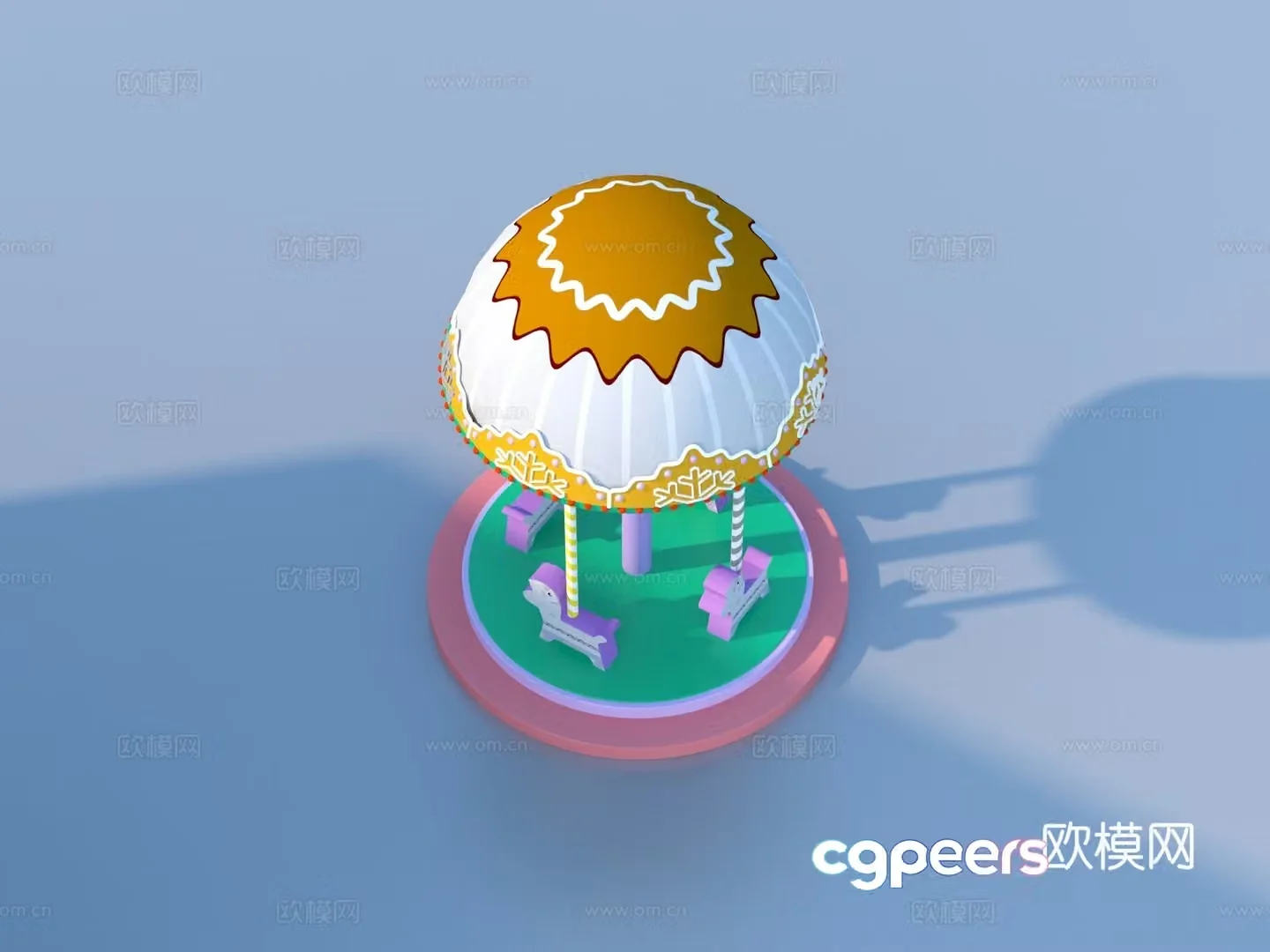 Cartoon toys Children’s Paradise Carousel 3d Model